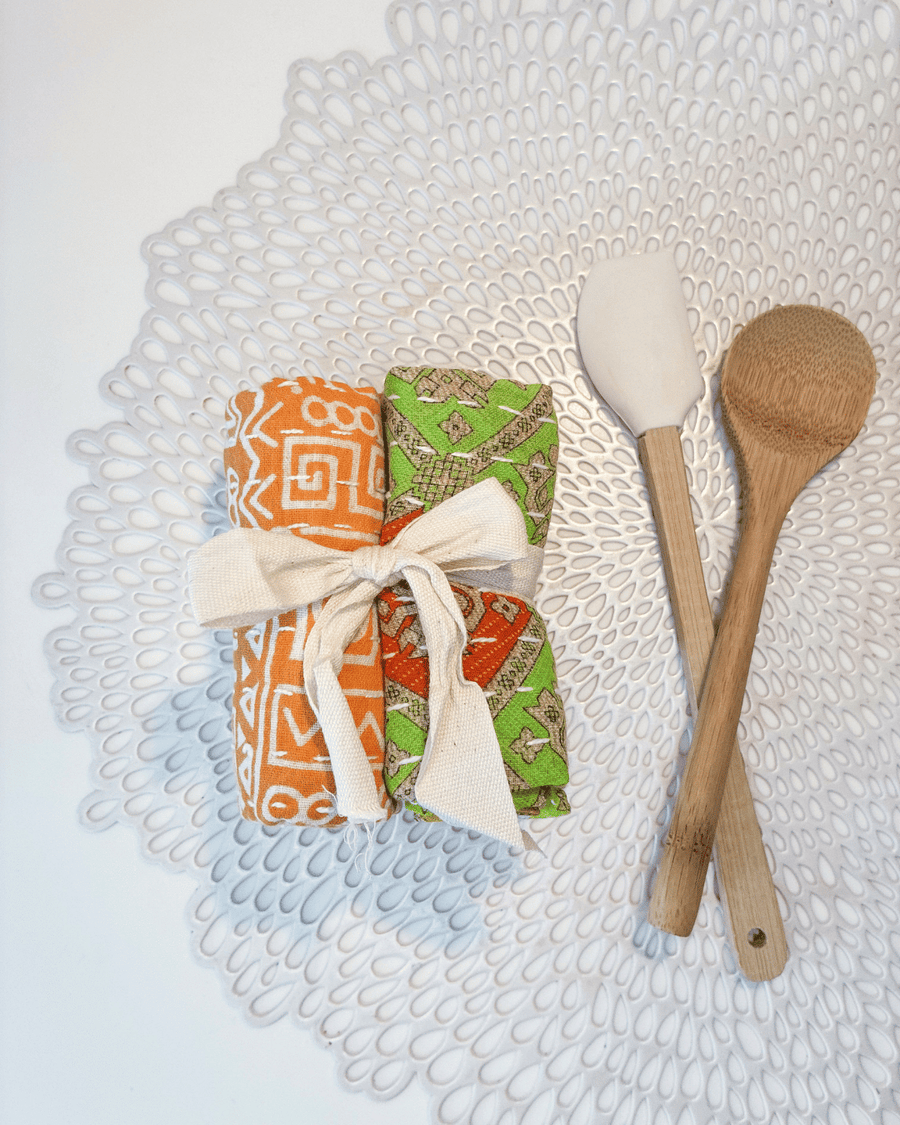 Kantha Dish Cloth Gift Set (4)
