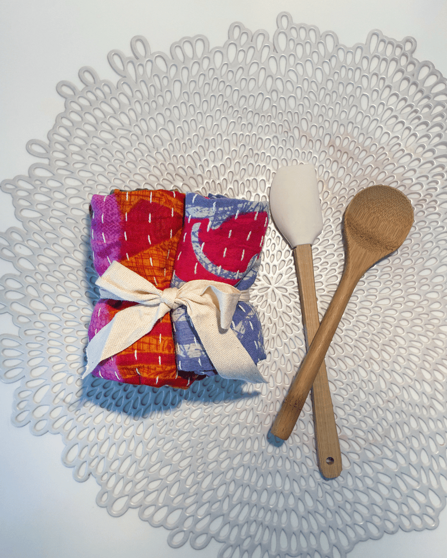 Kantha Dish Cloth Gift Set (4)