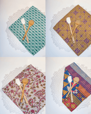 Kantha Dish Cloth Gift Set (4)