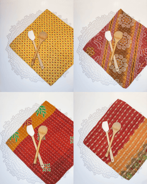 Kantha Dish Cloth Gift Set (4)