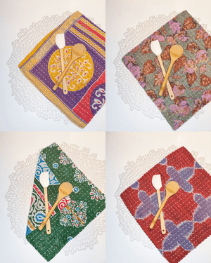 Kantha Dish Cloth Gift Set (4)