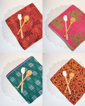 Kantha Dish Cloth Gift Set (4)