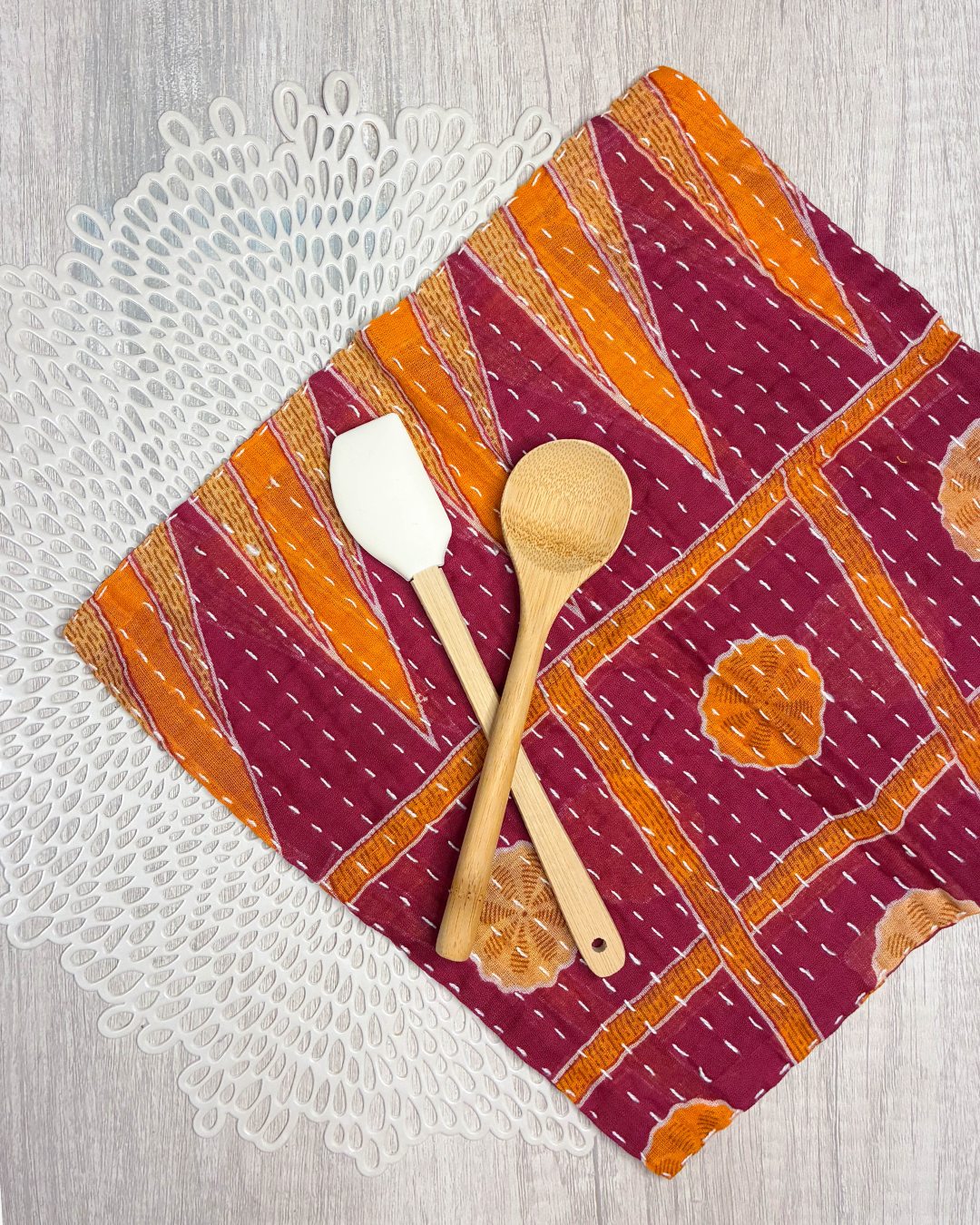 Kantha Dish Cloth | Valentine's Day