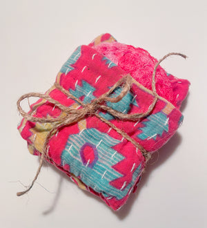 Handmade dish cloth and scrubber crafted with care by at-risk women in India, supporting empowerment and sustainable livelihoods.