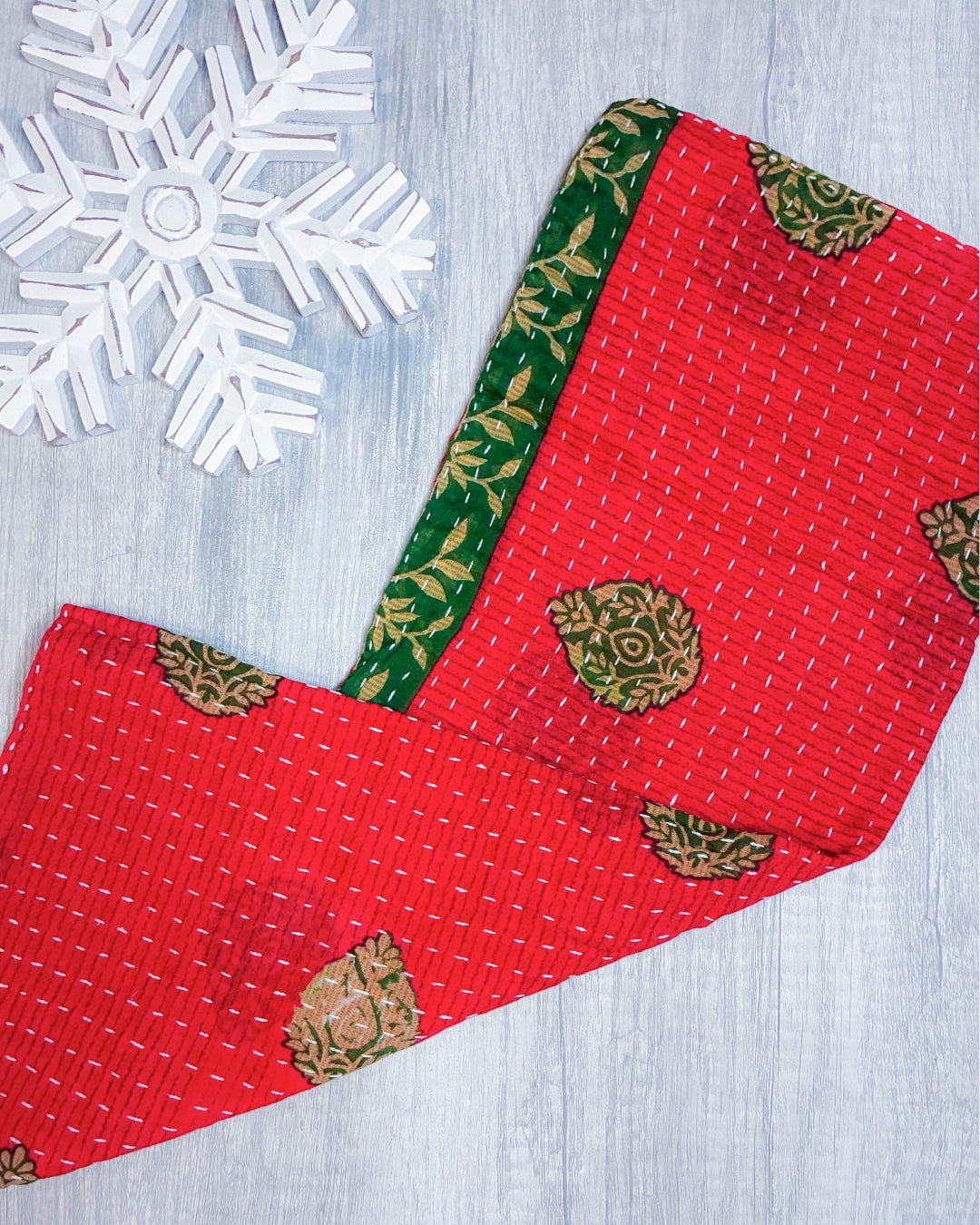 Kantha Kitchen Towel | Christmas