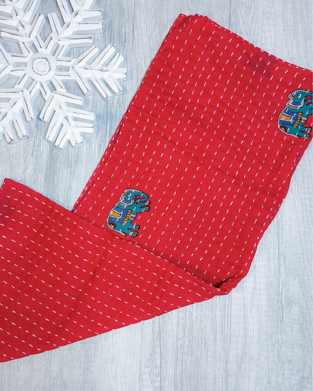 Kantha Kitchen Towel | Christmas