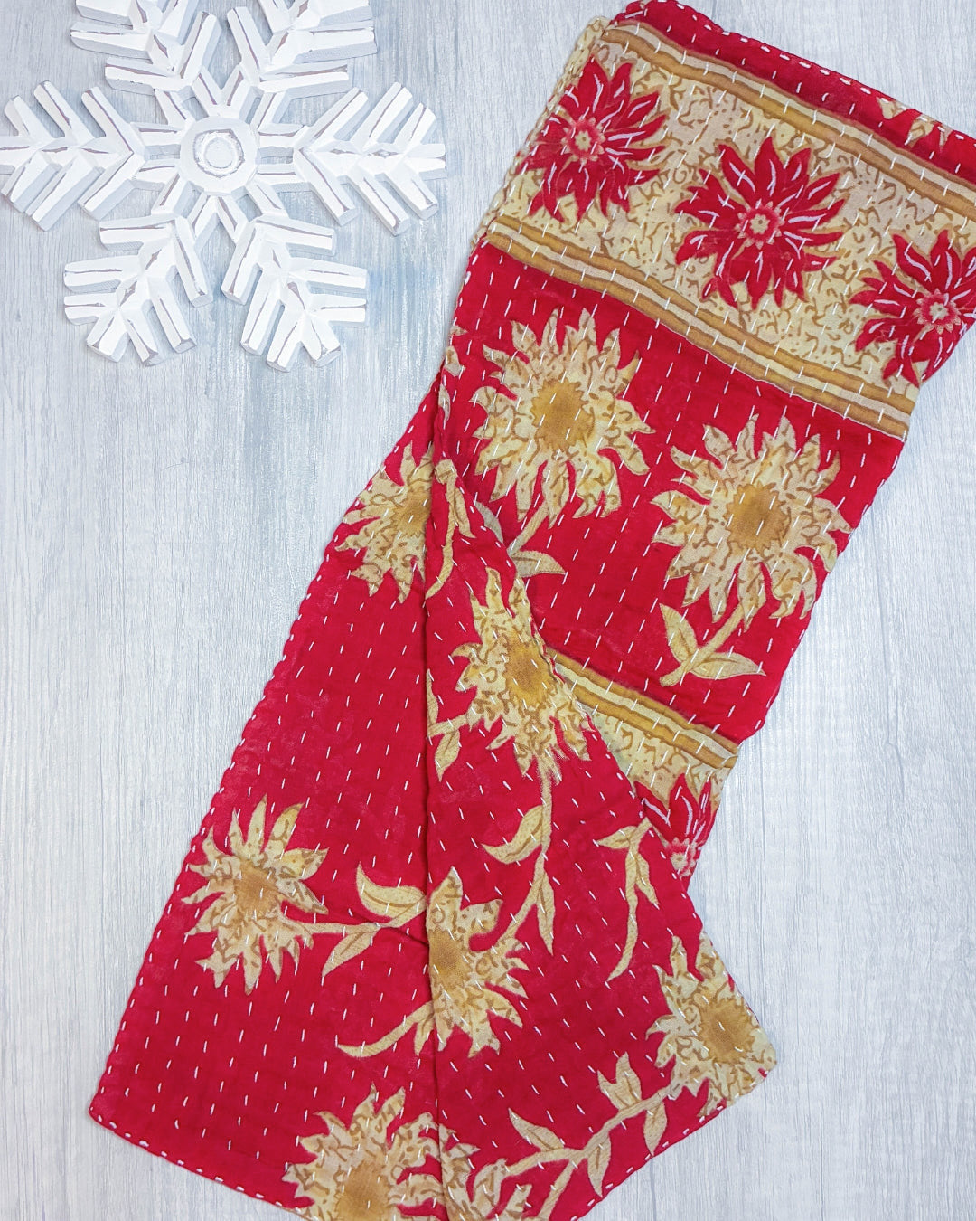 Kantha Kitchen Towel | Christmas