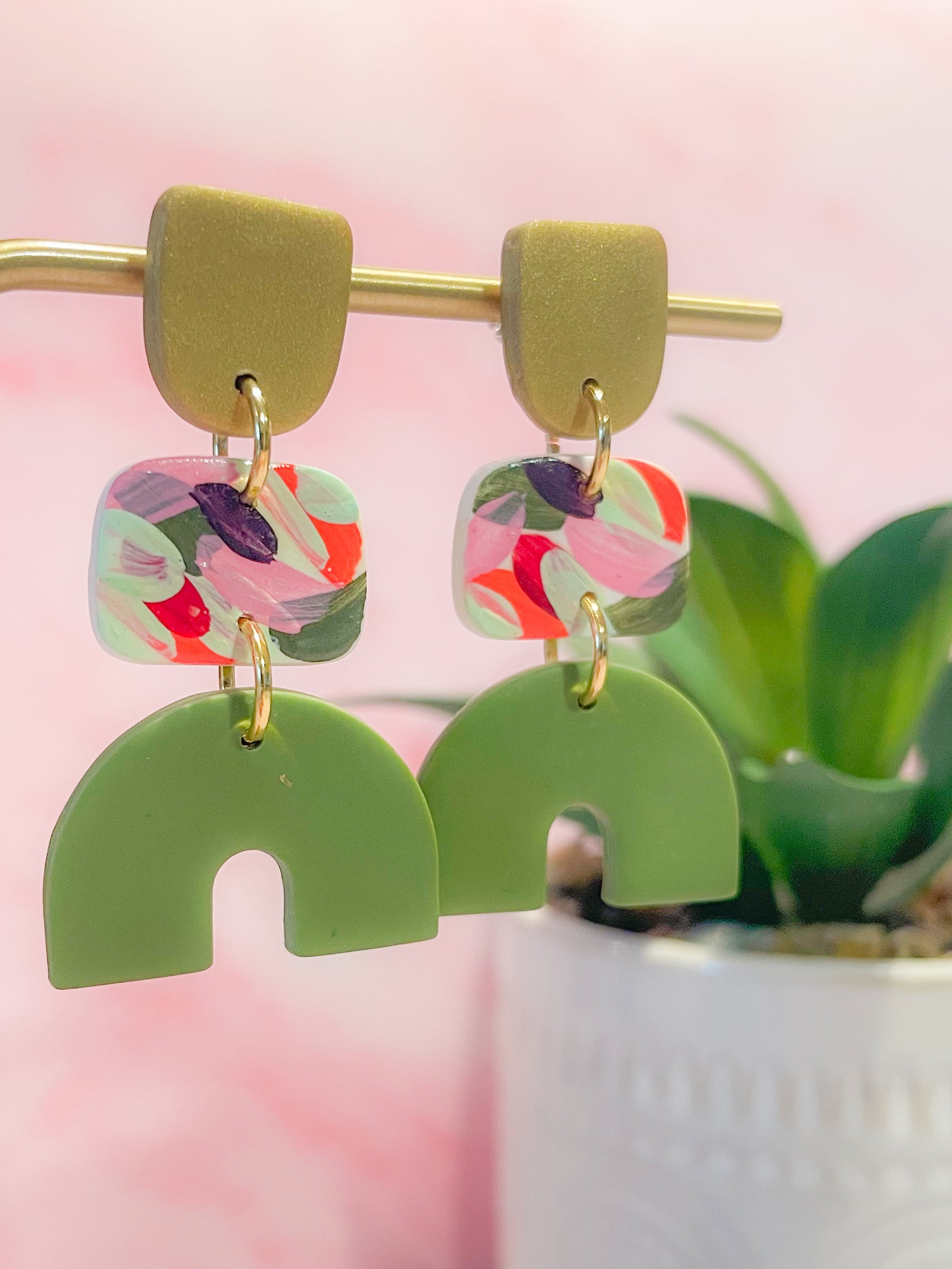 Hand-Painted ABIDE Earrings