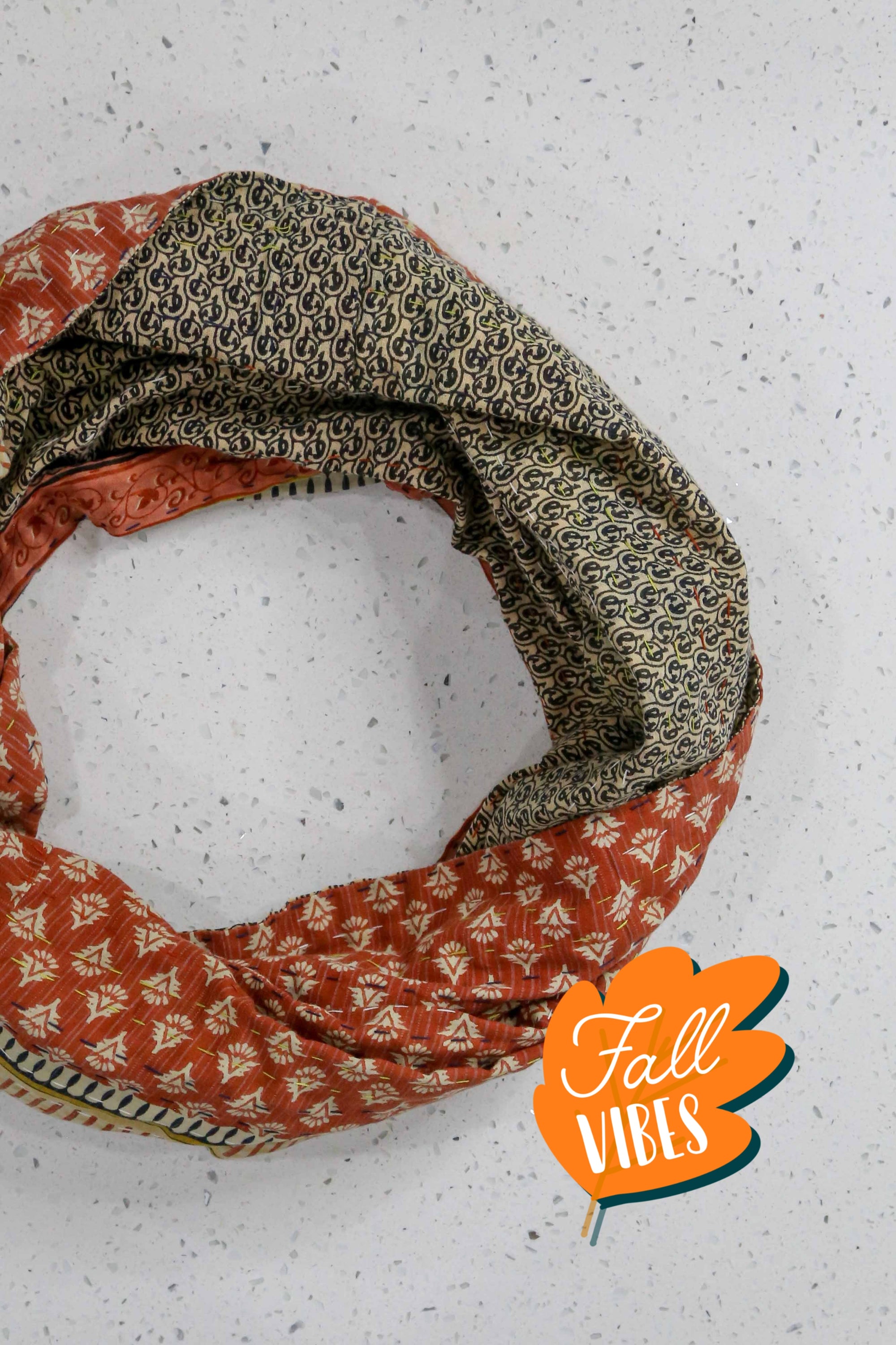 Kantha Infinity Scarf