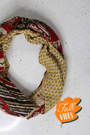 Kantha Infinity Scarf