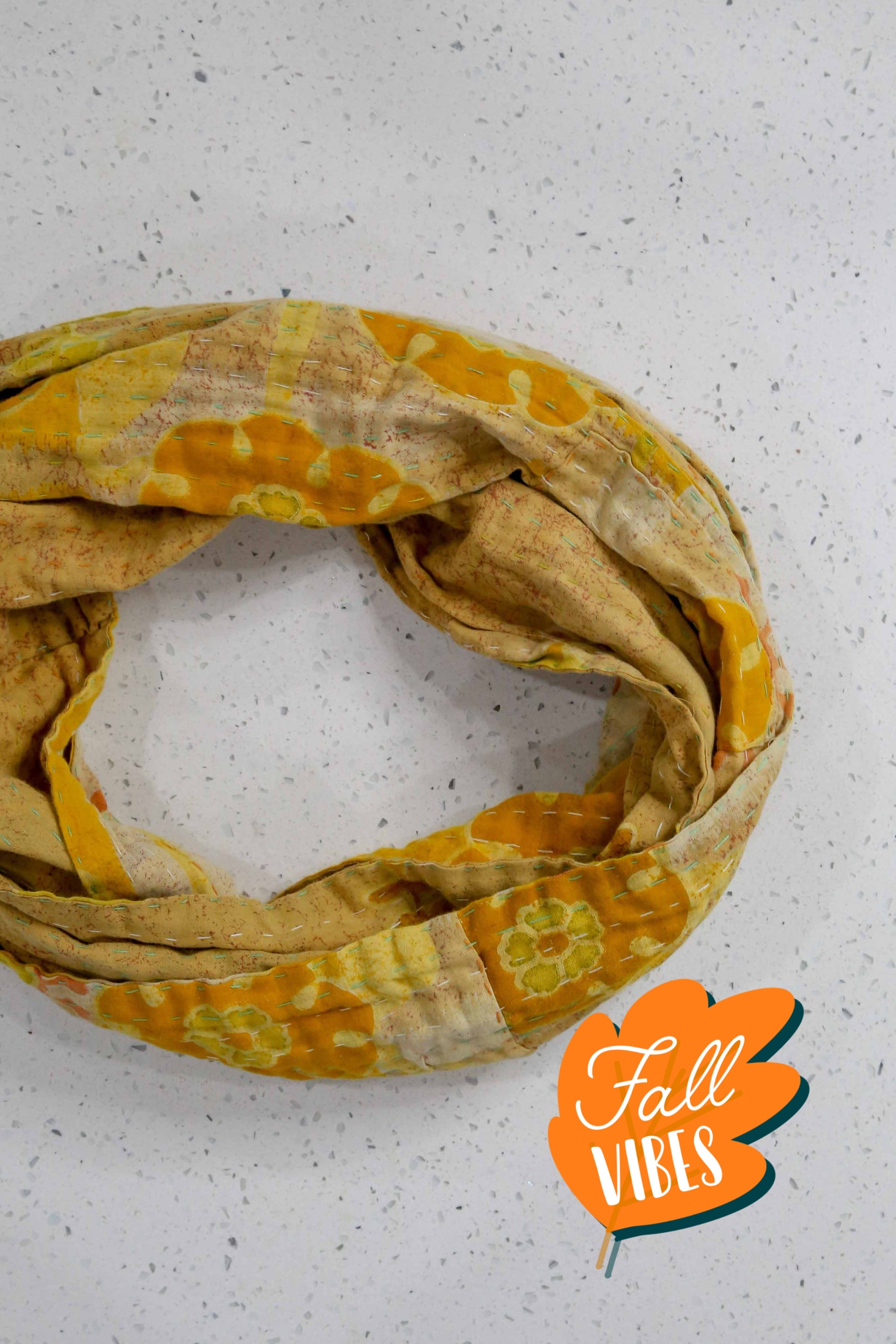 Kantha Infinity Scarf