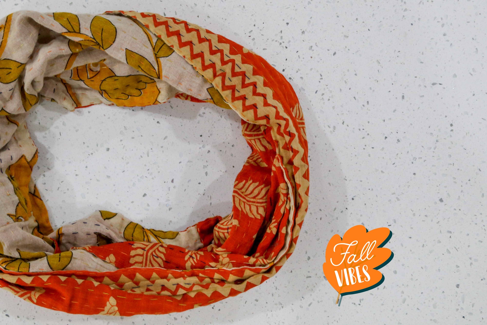 Kantha Infinity Scarf