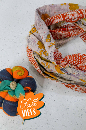 Kantha Infinity Scarf