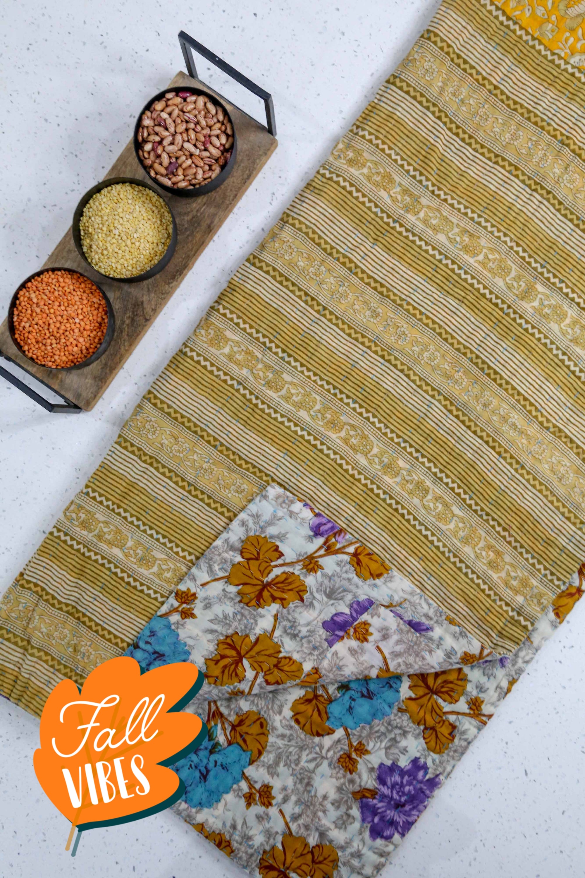 Kantha Throw Blanket