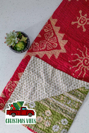 Kantha Throw Blanket