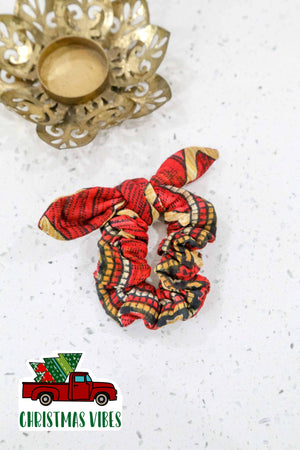 Saree Mini Scrunchie with Bow