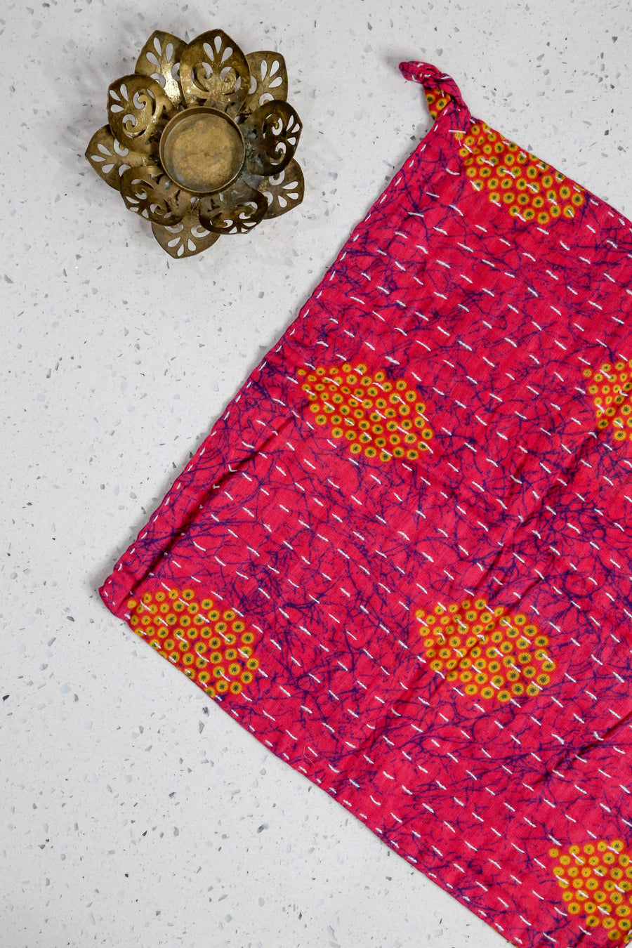 WS Kantha Dish Cloth - Valentine's Day