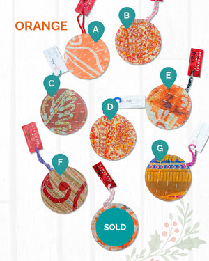 Kantha Christmas Ornaments | Round