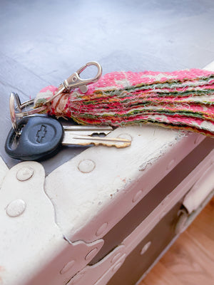 Vintage Kantha Tassel Keychain