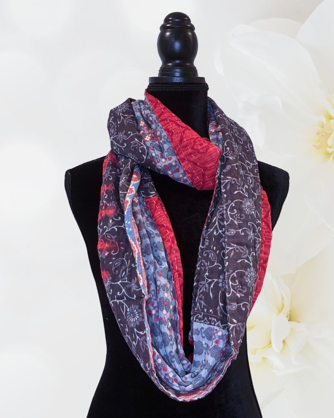 Kantha Infinity Scarf