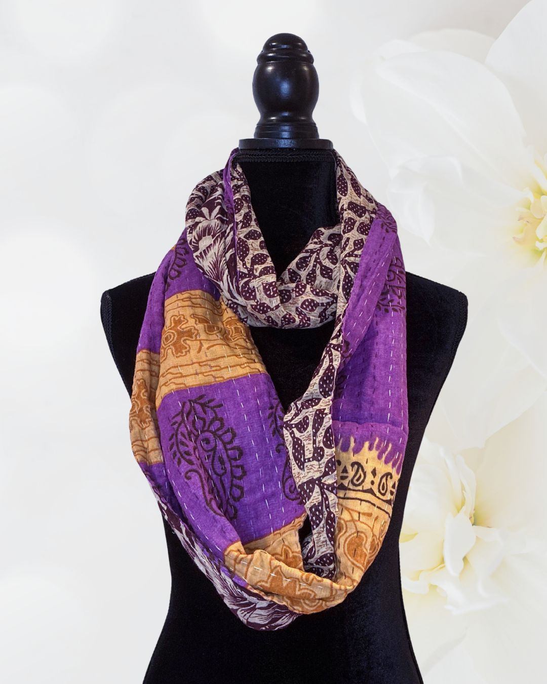 Kantha Infinity Scarf