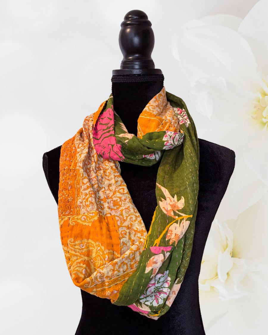 Kantha Infinity Scarf