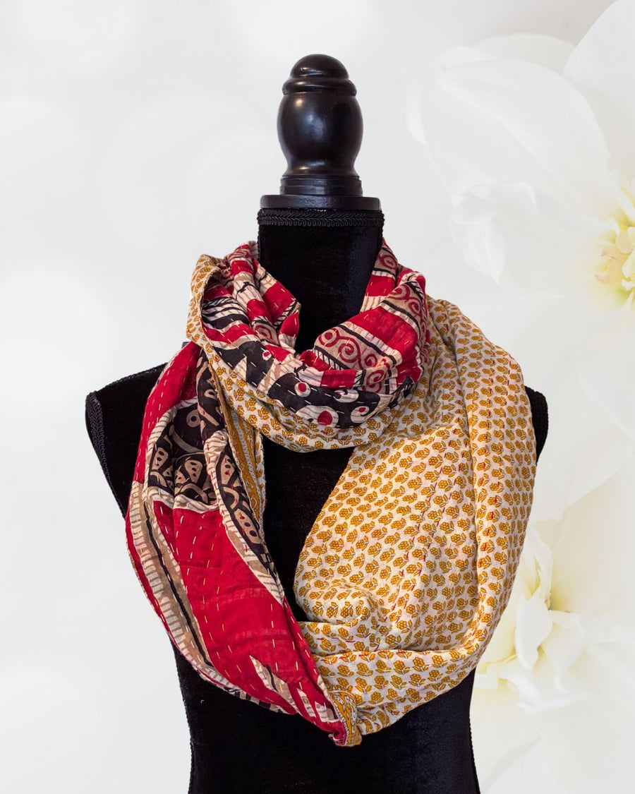 Kantha Infinity Scarf