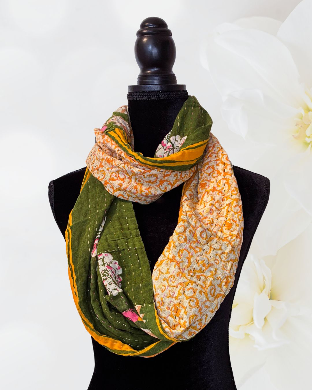 Kantha Infinity Scarf