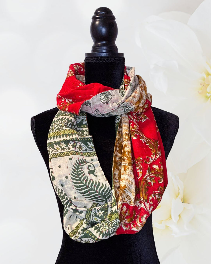 Kantha Infinity Scarf