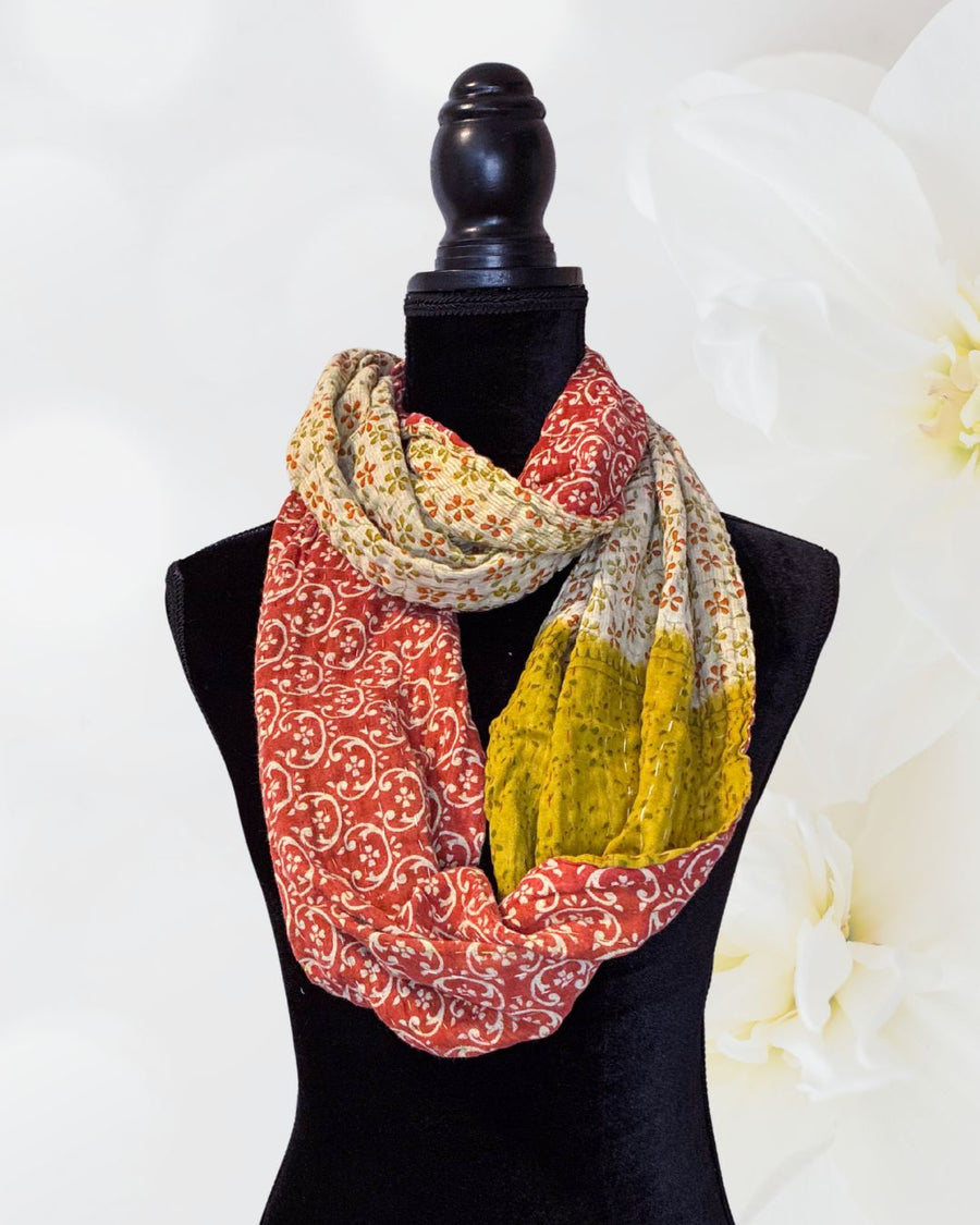 Kantha Infinity Scarf