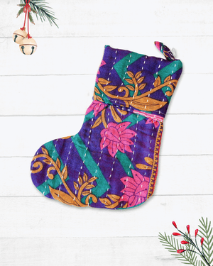 Mini Kantha Stocking
