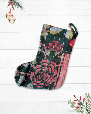 Mini Kantha Stocking