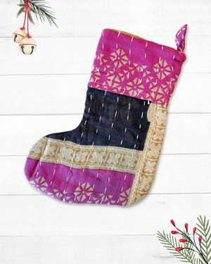 Mini Kantha Stocking