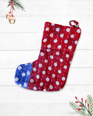 Mini Kantha Stocking