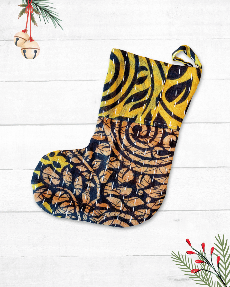 Mini Kantha Stocking