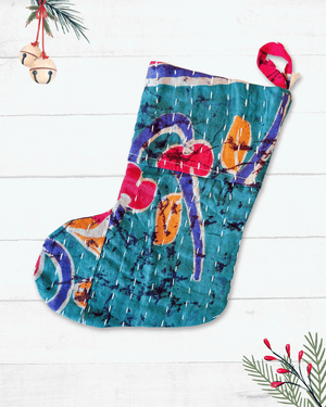 Mini Kantha Stocking