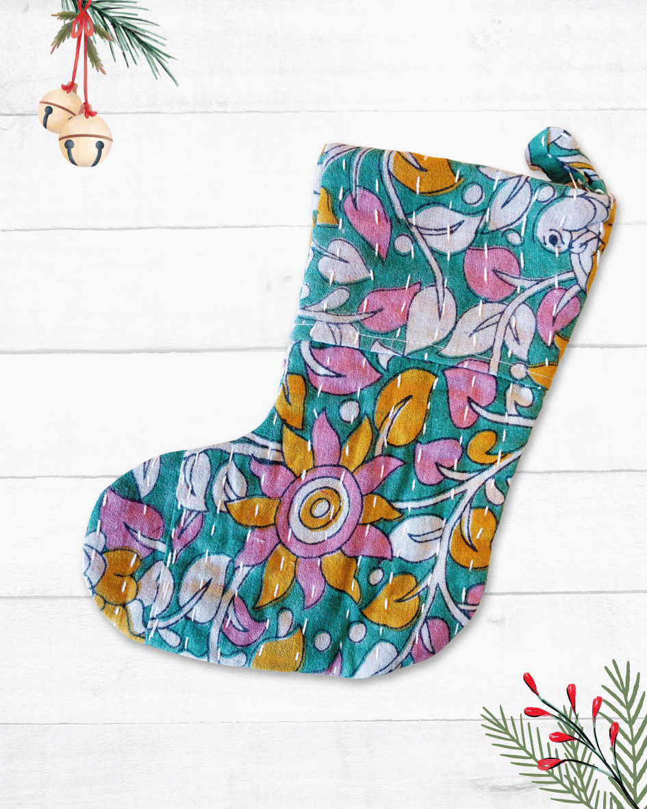Mini Kantha Stocking