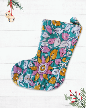 Mini Kantha Stocking