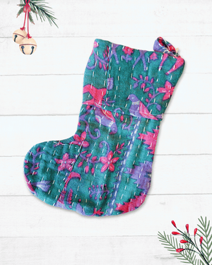 Mini Kantha Stocking