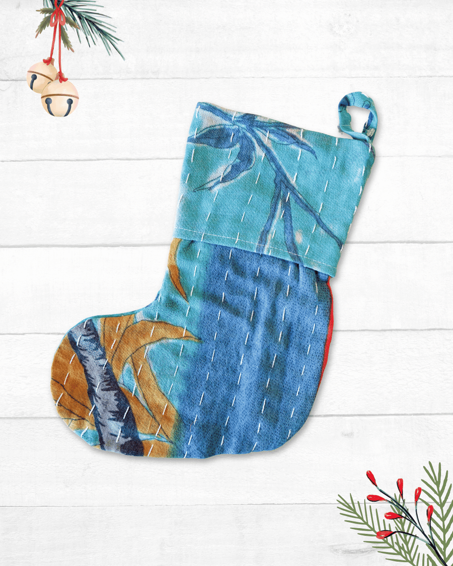 Mini Kantha Stocking