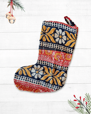 Mini Kantha Stocking