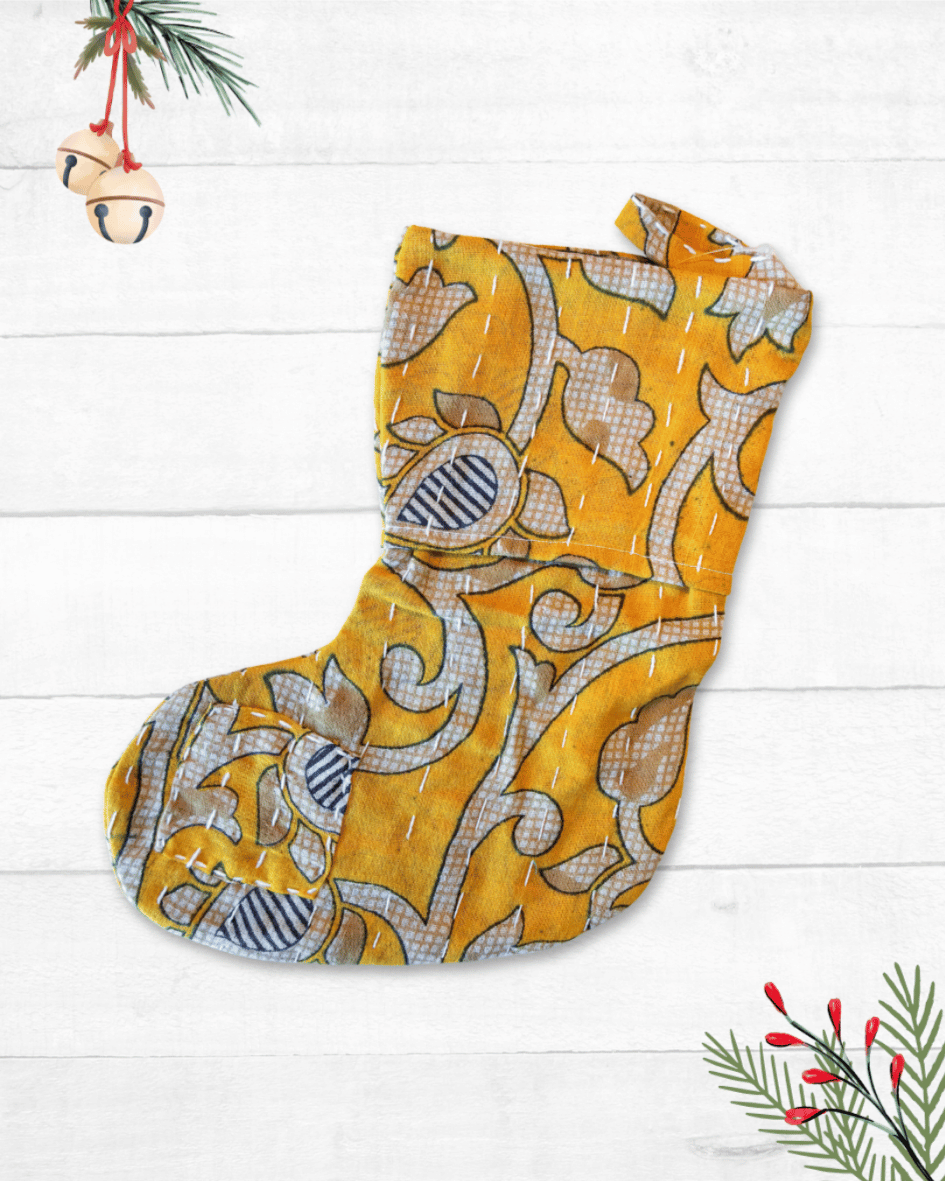 Mini Kantha Stocking