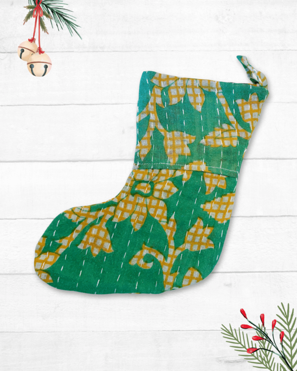 Mini Kantha Stocking