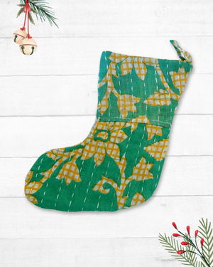 Mini Kantha Stocking