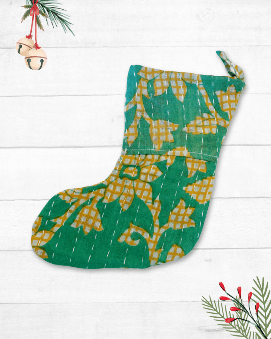 Mini Kantha Stocking
