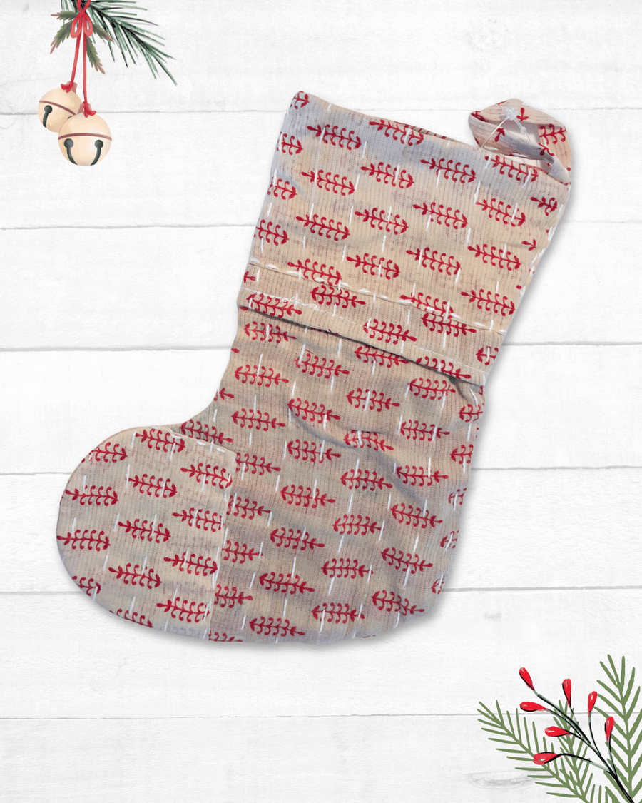 Mini Kantha Stocking