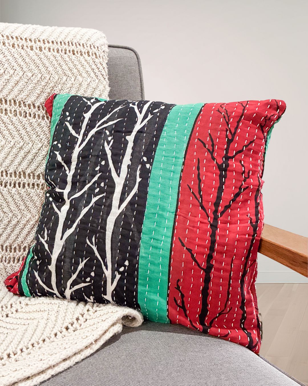 Kantha Pillow Cover