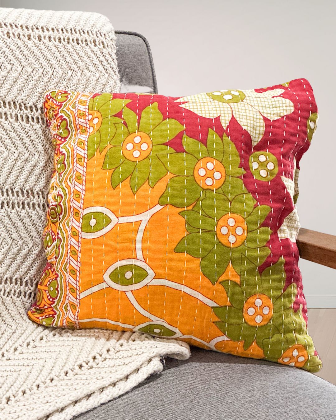 Kantha Pillow Cover