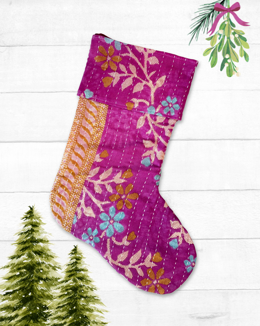 Kantha Stocking
