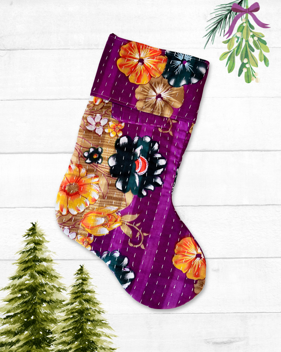 Kantha Stocking